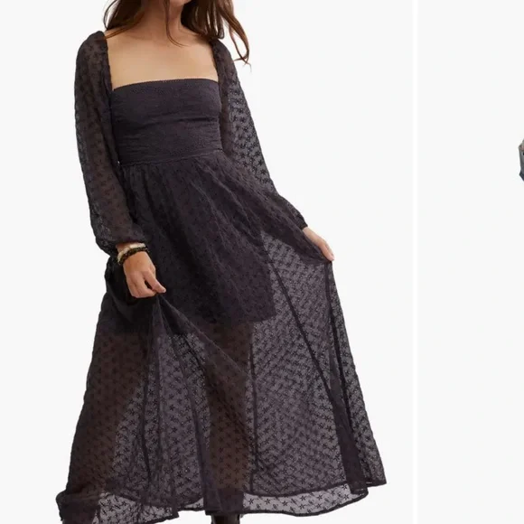 NWOT Free People Malina Eyelet Maci Dress - Picture 1 of 5